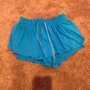 Amazon Blue Athletic Shorts with Elastic Waistband